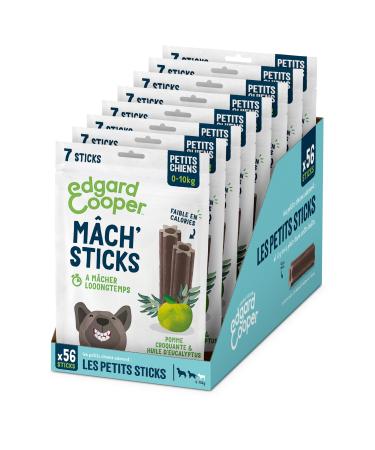 Edgard Cooper Dog Treats (Eucalyptus & Apple 7 Sticks x 8) Small One Per Day Low Calorie Long Lasting Chew Fresh Breath
