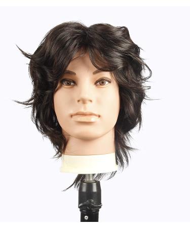 Male Mannequin Head with 100% Human Hair for Cutting and Styling | Cosmetology Manikin Head with Clamp Stand - Buy Online on GoSupps.com