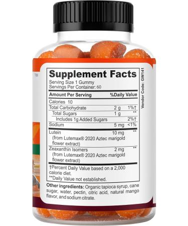 Smart Focus Eye-Bloom Lutein Eye Gummies for Kids & Teens Vision Support with Lutein & Zeaxanthin Mango Flavor 60 Gummies - Buy Online on GoSupps.com