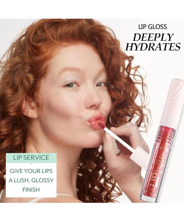 Hyaluronic Acid Lip Gloss - Long-Lasting Brown Tint Non-Sticky Plumping & Hydrating Vegan Gloss #03 - Buy Online on GoSupps.com