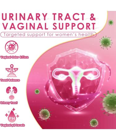 Vaginal Probiotics for Women, 70 Billion CFU for Vaginal Health, pH Balance, Urinary Tract, Digestive with Prebiotics, Organic Cranberry & D-Mannose for Vaginal Odor & Flora Supplements - 60 Capsules - Buy Online on GoSupps.com