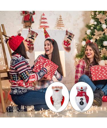 Zzlbzn Christmas Face Masks for Adults - Santa Claus Bandana Reusable & Seamless Facial Scarf with Ear Loops - Buy Online on GoSupps.com