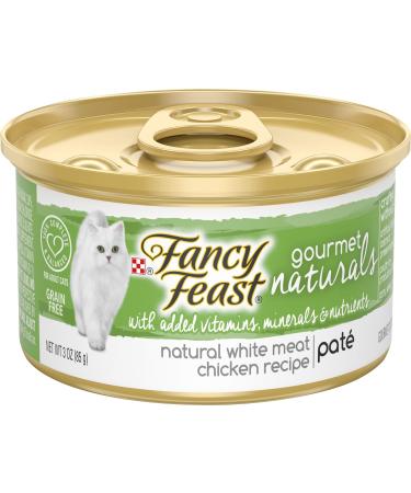 Purina Fancy Feast Gourmet Naturals Grain Free Pate Adult Canned Wet Cat Food Chicken 3 Ounce (Pack of 12) - Buy Online on GoSupps.com