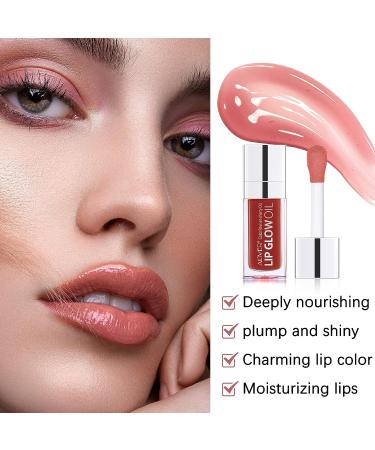 Plumping Cherry Lip Oil - Hydrating Gloss for Long Lasting Nourishment - Non-Sticky Lip Balm with Repairing Primer - Rosewood Tint (03) - Buy Online on GoSupps.com