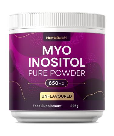 Inositol Powder | Pure Myo-Inositol Supplement | 650mg | 226g | PCOS Support | Vitamin B8 Suplement | Vegan & Unflavoured | by Horbaach