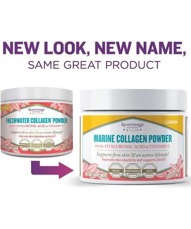 ReserveAge Freshwater Collagen Powder with Hyaluronic Acid & Vitamin C - Lemon Flavor (3.03 oz) - Buy Online on GoSupps.com