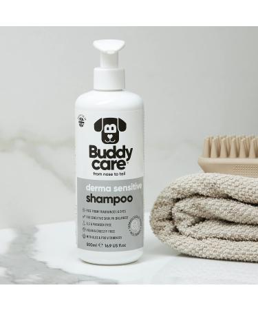 Buddycare Derma Sensitive Shampoo for Dogs - Aloe Vera & Pro Vitamin B5 (500ml x3) | Best Shampoo for Sensitive Skin - Buy Online on GoSupps.com