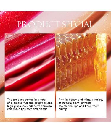 MIESCHER Colored Moisturizing Lip Gloss - Non-sticky & Ultra Shine Lip Stain with Fine Shimmer - Nourishing Gloss for Plumping Hydration (05 Red Berry) - Buy Online on GoSupps.com