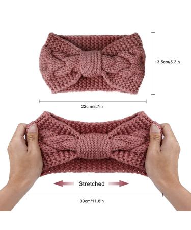 Winter Warm Knot Knitted Headbands for Women & Girls - 4 Piece Elastic Crochet Ear Warmers | Stylish & Cozy - Buy Online on GoSupps.com
