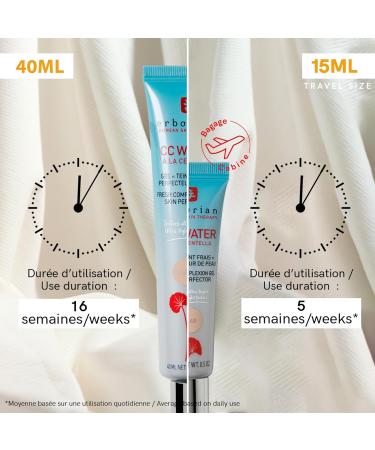 Erborian - CC Water with Centella Asiatica - Skin Perfecting Face Care with Hyaluronic Acid - Korean Skin Care Face Moisturizer - CC Water Clair 40 ml 1 count (Pack of 1) - Buy Online on GoSupps.com