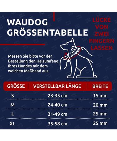 Waudog Nylon Dog Collar - Adjustable Hollow Band for Large & Medium Dogs | Durable & Stylish Pet Accessory (35-58 cm 25 mm) - Buy Online on GoSupps.com