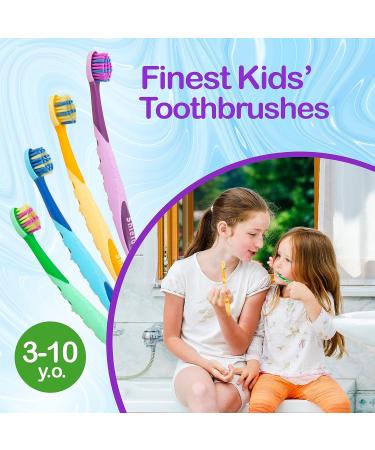 Shield Care Kids Hippo Toothbrush - Super Soft Bristles, Versatile Grip, Playful Design - 4 Colors - 4 Count (Pack of 1) - Buy Online on GoSupps.com