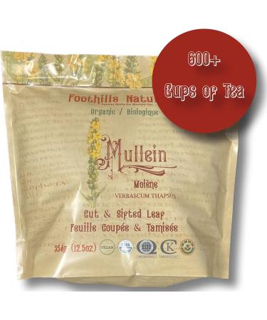 Foothills Naturals Mullein Leaf Cut And Sifted Organic -354g Lung Health 600+ Servings - Buy Online on GoSupps.com