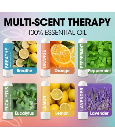 AZEN 24 Pack Nasal Sticks Bulk Portable Inhaler Stick for Nasal Congestion Relief with Essential Oils Focus Boost Non-Medicated Refreshing Vapors - Buy Online on GoSupps.com