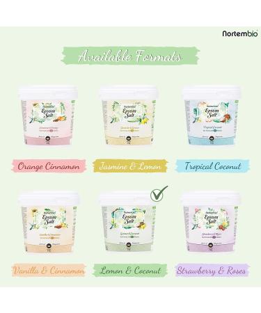 Nortembio Epsom Salt 3kg - Lemon & Coconut Hydrated with Vitamin C & E | Body Care & Swimming Salt | Free E-Book Included - Buy Online on GoSupps.com