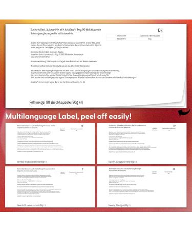 Doctor's Best Astaxanthin 6mg - 90 Softgels - Highly Dosed, Lab-Tested, Gluten-Free - Buy Online on GoSupps.com