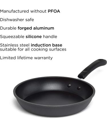 Ecolution Symphony 9.5-Inch Nonstick Pan with Cool-Touch Silicone Handles - Dishwasher Safe, Grey - Buy Online on GoSupps.com