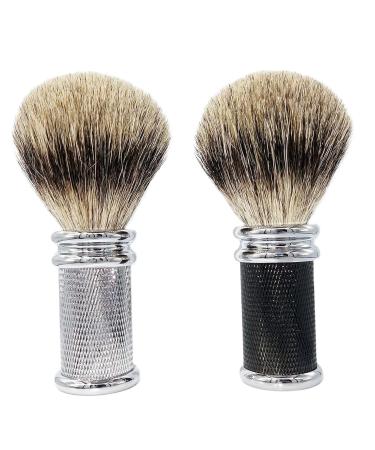 Magyfosia Professional Handmade Shaving Brushes for Men - Silver Tip Pure Honey Badger | Perfect Father's Day Gift - Buy Online on GoSupps.com