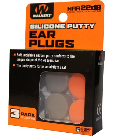 Walker's Silicon Ear Plug Pack - Orange/Flat Dark Earth