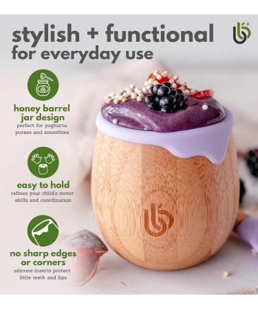 Bamboo Baby and Toddler Sippy Cup - Eco-Friendly 150ml Dinky Cup with Silicone Drip Rim for Gum Protection - Cherry Toddler Transition Cup - Buy Online on GoSupps.com