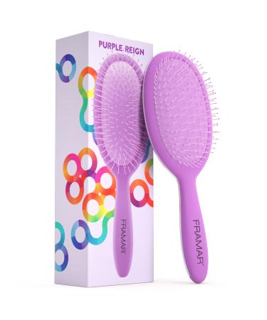Framar Detangling Hair Brush No More Tangles Hairbrush Elegant Detangler brush Hair brushes for women men and children Purple