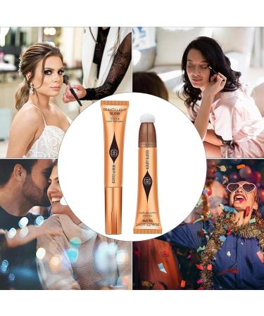 Highlighter Makeup Liquid - Waterproof Face Contouring Highlighter Wand | Brighten Makeup for Face Attached Easy to Blend Smooth Natural Matte Finish Frifer Highlighter 1# - Buy Online on GoSupps.com