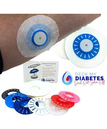 Libre Grip Shield by Deck My Diabetes - Reusable & Flexible One-Handed Patch Application for Active Freestyle Libre Users - Includes 2 Sky Blue Patches - Buy Online on GoSupps.com