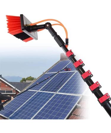Window Cleaning Telescopic Pole Water Fed Extendable Brush for Conservatory Roof Cleaning Photovoltaic Panel Cleaning/Window Clean (Color : 6m/19.6ft Size : 30Cm Brush Head) 6m/19.6ft 30Cm Brush Head