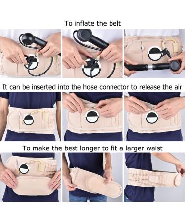 Decompression Back Belt - Lumbar Support for Pain Relief | Adjustable 29-49 Inches - Buy Online on GoSupps.com
