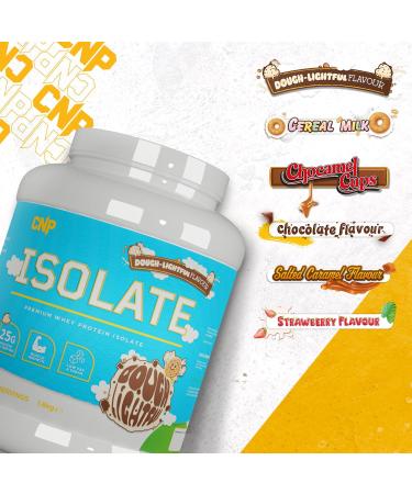 CNP Professional Premium Whey Protein Isolate 60/30 Servings 25g Protein Low Sugar and Fats 1.8kg & 900g 6 New Great Tasting Flavours (Dough-Lightful 1.8kg) Dough-Liteful 1.8kg - Buy Online on GoSupps.com