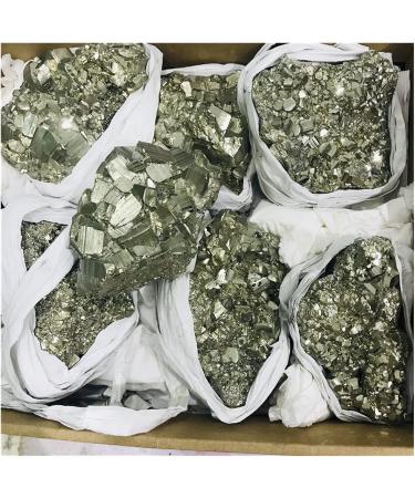 Natural Crystal Rough Natural Pyrite Ore Copper Pyrite Specimen Chalcopyrite Crystal Rock Stones Cluster Collection Stone Decoration (Size : 350-400g) - Buy Online on GoSupps.com