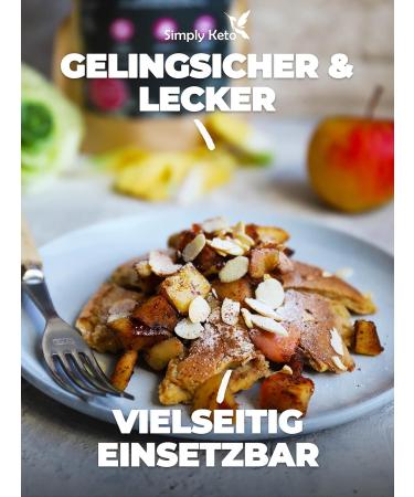 Simply Keto Lower Carb Pancake Mix - Gluten-Free Low-Calorie 2% Net Carbs - Perfect for Pancakes Waffles & Kaiserschmarrn - 285g (International Shipping Available) - Buy Online on GoSupps.com