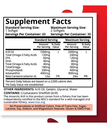 Purity Labs Antarctic Krill Oil - Vegan Supplements for Memory, Heart, and Brain Health - Rich in Omega-3 Fatty Acids, DHA, EPA & Phospholipids - 60 Softgels - Buy Online on GoSupps.com