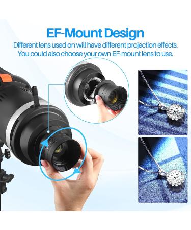 WELLMAKING S-90L Optical Snoot with Lens Condenser Bowens Mount - Portable and Lightweight Light Control Device for LED Continuous Lights - Ideal for Indoor/Outdoor Photography - Buy Online on GoSupps.com