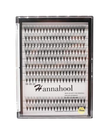 Hannahool 20D Natural Long Individual False Eyelashes Cluster | 0.07mm D Curl Volume Fans Extensions | Soft Lightweight Dramatic Look | 12mm - Buy Online on GoSupps.com