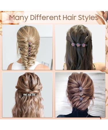 Hair Clips with Sparkling Crystal Stones Braided Rhinestone Hair Clips for Women and Girls Elegant Hair Styling Clips Shiny Rhinestone Hair Clip Lightweight Braided Hair Clips (B-4pcs) - Buy Online on GoSupps.com