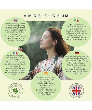Amor Florum - Aloe Tea Tree - Balancing Floral Mist - 99% Natural. Aromatic Cleanser Toner Primer to Soothe Scent and Refresh. 250ml. - Buy Online on GoSupps.com