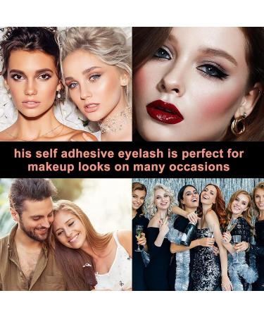 SAOTAENG Reusable Self-Adhesive Eyelashes - Stable, Easy to Apply, Waterproof, Natural Look - No Lashes or Glue Needed - 3 Pairs Pink Box - Perfect Gift for Women - Buy Online on GoSupps.com