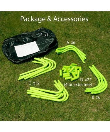 CAIKEI Upgraded Agility Speed Hurdles - Adjustable Height, Ultra Durable, 6 Pack Green - Buy Online on GoSupps.com