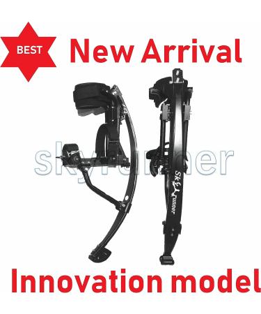 Skyrunner 2018 New Model Jumping Stilts POGO Stilts Kangaroo Shoes Bouncing Spring Stilts Men Women Fitness Exercise Black Load Weight:90-100KG/198-220LBS - Buy Online on GoSupps.com