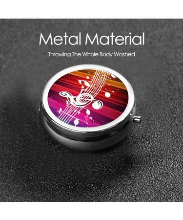 Music Note Mini Round Pill Box | 3 Compartment Travel Organizer | Portable Pill Case for Home & Office - Buy Online on GoSupps.com