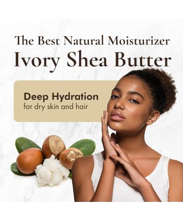HalalEveryDay 28 oz Ivory Shea Butter- 100% Pure All Natural- Unrefined Organic Raw from Ghana- Raw African Shea Butter, Perfect for Skin, Face, Body, Hair Growth - Buy Online on GoSupps.com