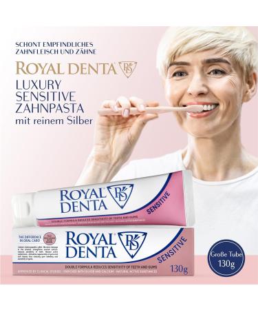 Royal Denta Sensitive Fluoride-Free Remineralizing Toothpaste with Q10 Coenzyme - 130g | Best for Sensitive Teeth & Healthy Smiles - Buy Online on GoSupps.com