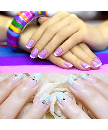 24-Sheet French Nail Sticker Self-adhesive Manicure Line Sticker for Nail Art Salon Home French Tip Guides Stickers D cor Nail Art Accessories - Buy Online on GoSupps.com