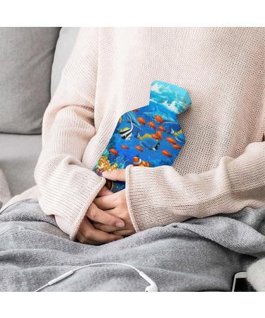 Underwater Hot Water Bottle with Plush Cover - Bed Bottle Hand Warmer for Adults & Kids | 26.5x15.3cm - International Shipping Available - Buy Online on GoSupps.com