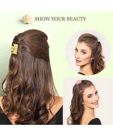 HAPPY FINDING 12 PCS Medium Hair Claw Clips - Stylish Butterfly Hair Clamps for Women & Girls (Multi Color) - 1.18 Inches - Buy Online on GoSupps.com