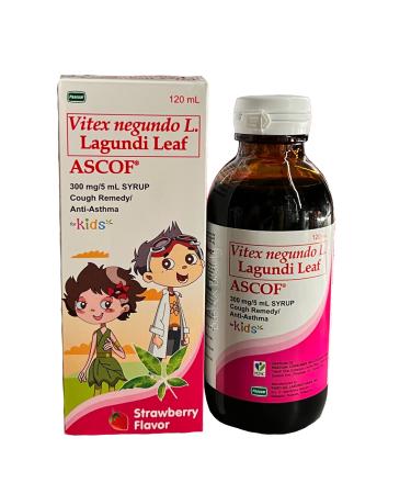 Ascof Forte Lagundi Leaf Syrup for Kids Strawberry Flavor 120ml
