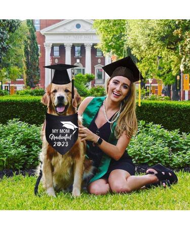 JOTFA 2023 Dog Graduation Bandana and Dog Graduation Cap with 2023 Black Tassel for Graduation Gift 2023 Graduation Party Supplies (Dog Graduation Cap & Bandana) Black Dog Graduation Cap & My Mom Graduated - Buy Online on GoSupps.com