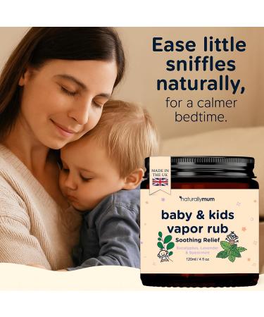 NaturallyMum Baby & Kids Vapor Rub Natural Chest Rub for Congestion Relief & Calmer Sleep Spearmint Eucalyptus & Lavender Menthol Free Safe for Babies 6m+ Made in UK - Buy Online on GoSupps.com