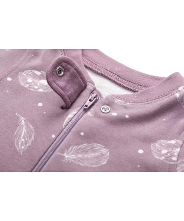 Owlivia Organic Cotton Baby Romper | Zip Up Footless Sleep N Play | Long Sleeve Pyjama (Size Newborn-24 Months) Feather 18-24 Months - Buy Online on GoSupps.com